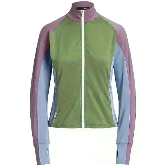 NEW! RLX Golf Ralph Lauren Women's M Color-Blocked Jersey Jacket NWT $168 - Picture 2 of 5